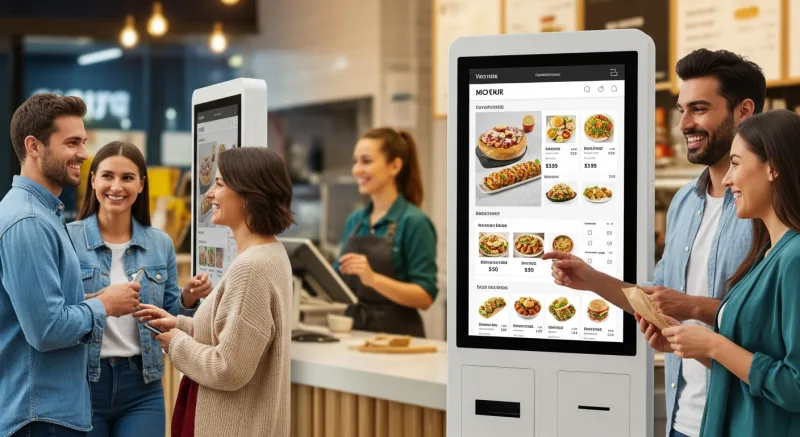 Kiosk Menu Design: Best Practices for Higher Conversions - Self-Ordering Kiosks: The $47,000/Year Labor Savings Your Restaurant Is Missing — KwickOS