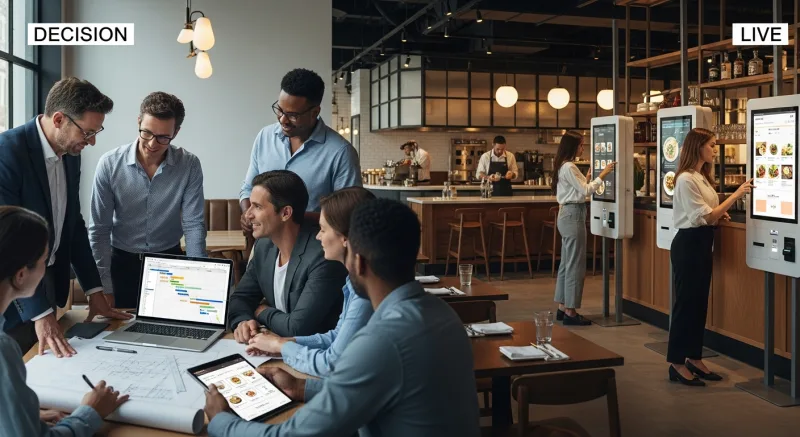 Implementation Timeline: From Decision to Live Kiosks - Self-Ordering Kiosks: The $47,000/Year Labor Savings Your Restaurant Is Missing — KwickOS