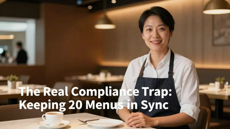 The Real Compliance Trap: Keeping 20 Menus in Sync - Calorie Menu Labeling: FDA Requirements and POS Integration — KwickOS