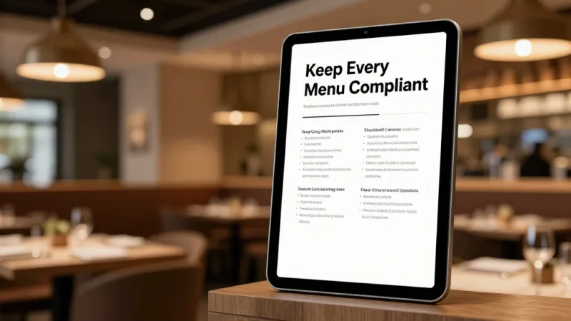 Keep Every Menu Compliant — Automatically - Calorie Menu Labeling: FDA Requirements and POS Integration — KwickOS
