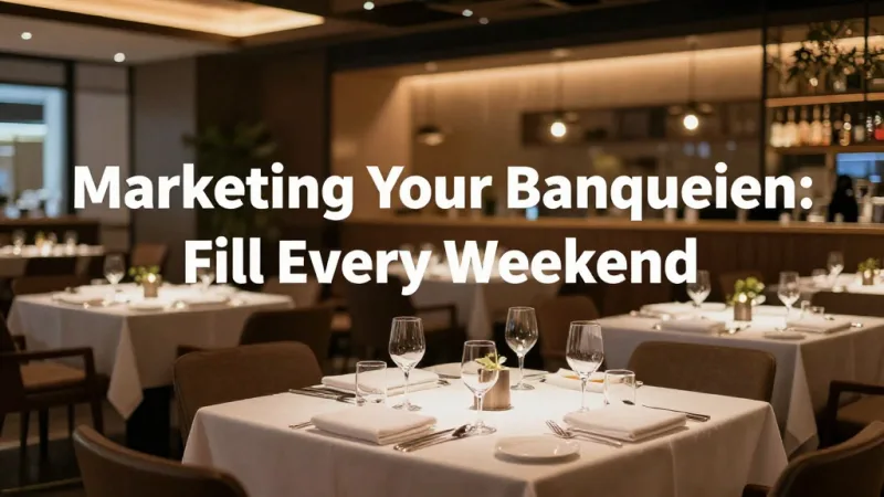Marketing Your Banquet Program: Fill Every Weekend - Chinese Restaurant Banquet Management: Book $8,000 Events Smoothly — KwickOS