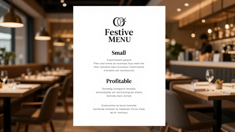 The Festive Menu: Small, Photogenic, and Profitable - Christmas Season Restaurant Strategy: 6 Weeks of Peak Revenue — KwickOS