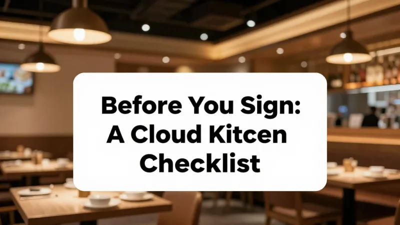 Before You Sign: A Cloud Kitchen Checklist - Cloud Kitchen Shared Spaces: Start a Restaurant for $5,000 — KwickOS