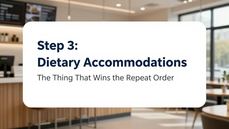 Step 3: Dietary Accommodations — The Thing That Wins the Repeat Order - Corporate Event Catering: Land Repeat $3,000 Weekly Orders — KwickOS