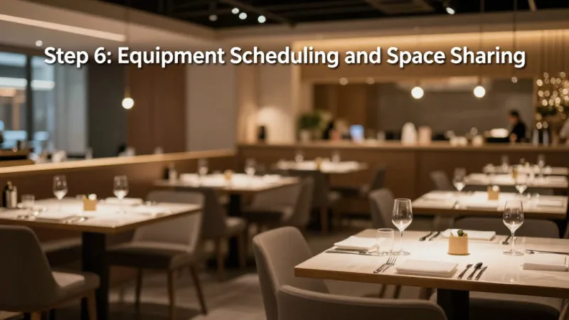 Step 6: Equipment Scheduling and Space Sharing - Dark Kitchen Setup: Launch a Delivery-Only Brand From Your Existing Space — KwickOS