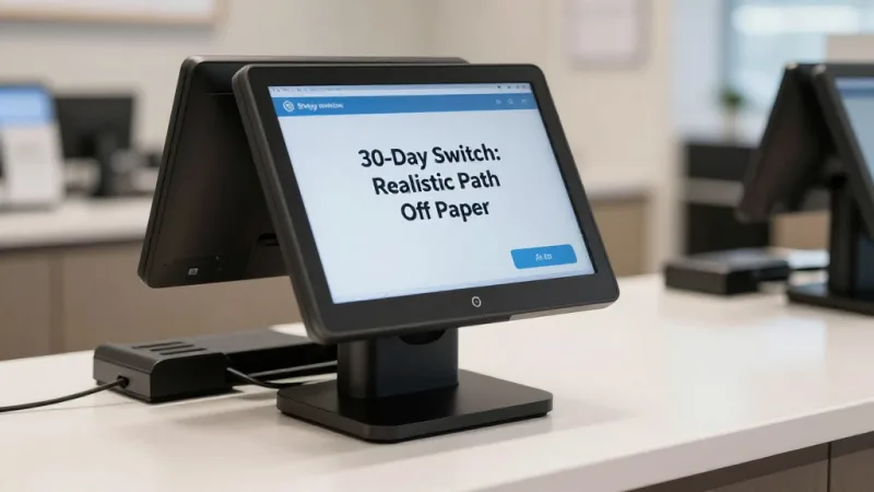 The 30-Day Switch: A Realistic Path Off Paper - Dry Cleaner POS: Ticketing, Pickup Automation & Prepaid Accounts — KwickOS