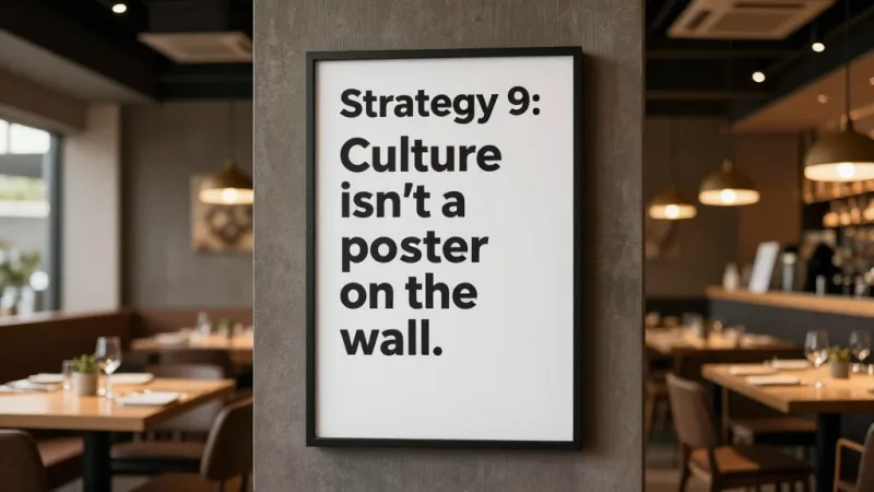 Strategy 9: Culture Isn't a Poster on the Wall - Employee Retention: 9 Strategies That Cut Restaurant Turnover from 75% to 30% — KwickOS