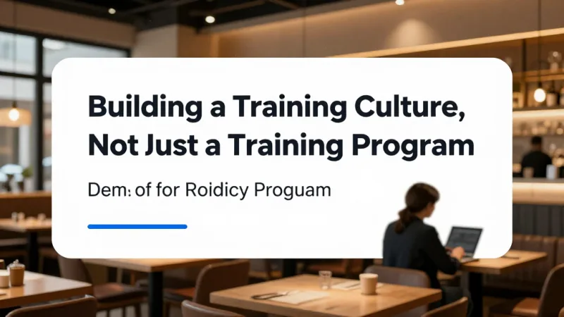 Building a Training Culture, Not Just a Training Program - Fine Dining Staff Training: 30-Day Program for Service Excellence — KwickOS