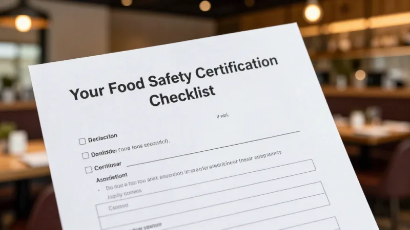 Your Food Safety Certification Checklist - Food Safety Certification Guide: Requirements, Costs, and How to Pass — KwickOS