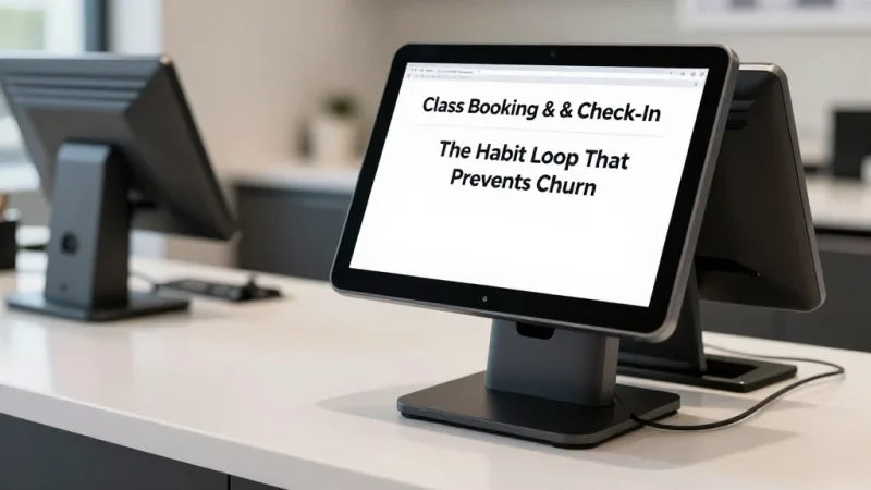 Class Booking & Check-In: The Habit Loop That Prevents Churn - Gym & Fitness Studio POS: Recurring Memberships Done Right — KwickOS