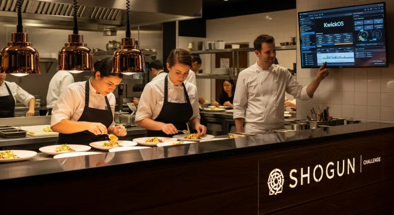 How KwickOS Solved the Shogun Challenge - One Restaurant, Four Kitchen Stations, Four Different POS Displays:...