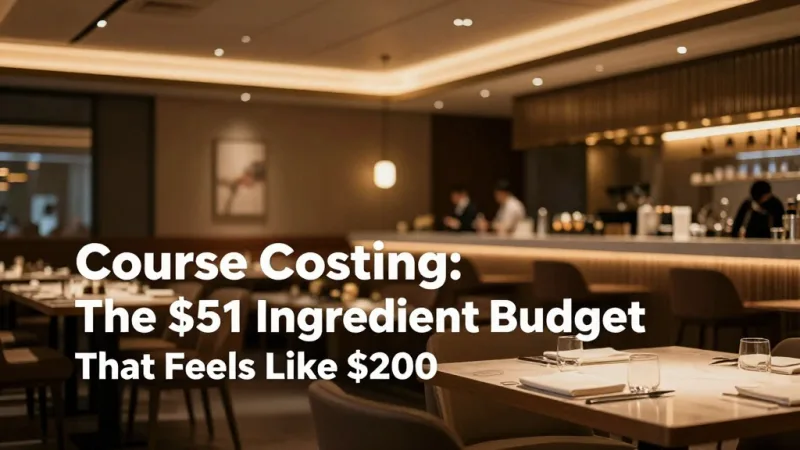 Course Costing: The $51 Ingredient Budget That Feels Like $200 - Omakase Pricing Strategy: How to Charge $150+ Per Seat Profitably — KwickOS