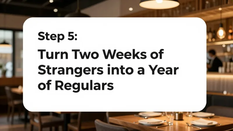 Step 5: Turn Two Weeks of Strangers into a Year of Regulars - Lunar New Year Restaurant Marketing: Capture the $2B Market — KwickOS