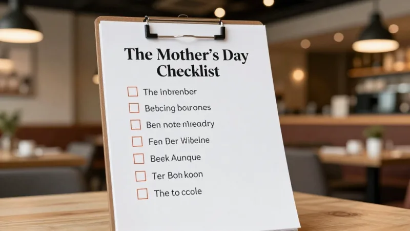The Mother's Day Checklist - Mother's Day: The #1 Dining-Out Day in America — KwickOS