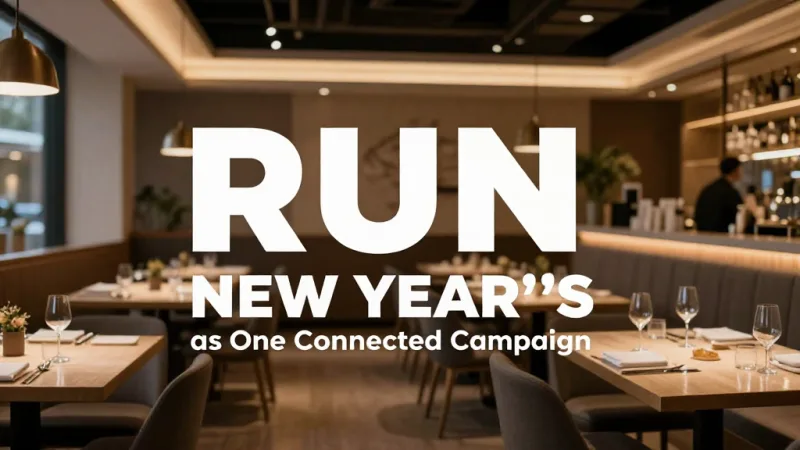 Run New Year's as One Connected Campaign - New Year's Restaurant Promotions: Book Out NYE and All of January — KwickOS