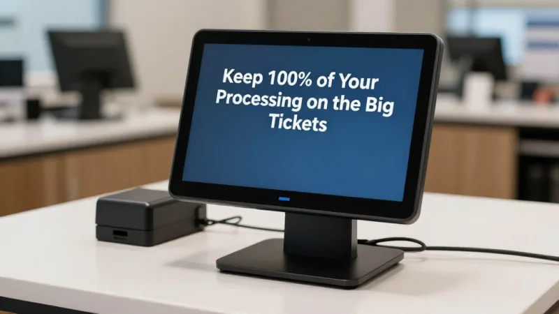 Keep 100% of Your Processing on the Big Tickets - Phone Repair Shop POS: Repair Tickets, Parts, and Trade-Ins — KwickOS