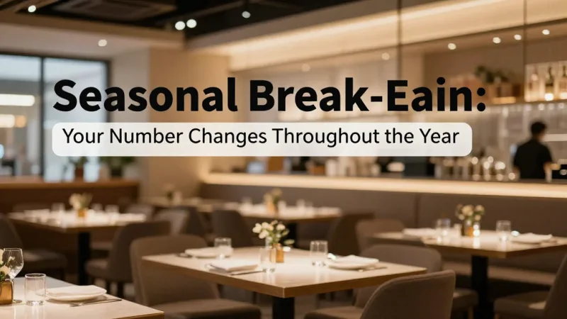 Seasonal Break-Even: Your Number Changes Throughout the Year - Restaurant Break-Even Analysis: Calculate Your Daily Cover Target — KwickOS