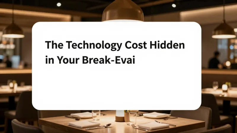 The Technology Cost Hidden in Your Break-Even - Restaurant Break-Even Analysis: Calculate Your Daily Cover Target — KwickOS