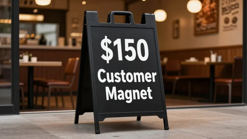 A-Frame Sidewalk Signs: The $150 Customer Magnet - Restaurant Signage: From Street to Seat, Every Sign Matters — KwickOS