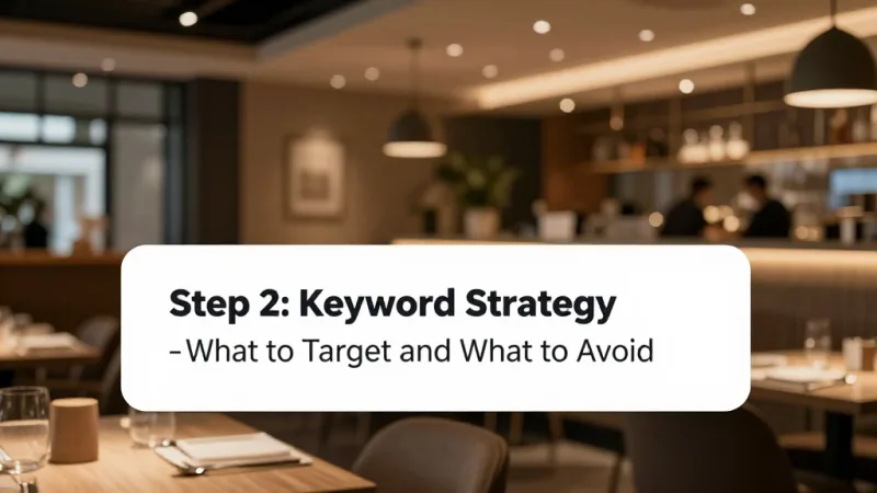 Step 2: Keyword Strategy — What to Target and What to Avoid - Google Ads for Restaurants: How to Get Found When Locals Search Near Me — KwickOS