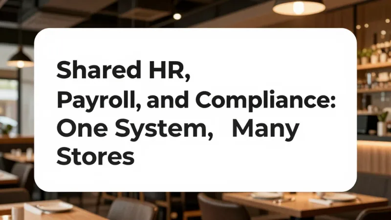Shared HR, Payroll, and Compliance: One System, Many Stores - Restaurant Group Management: Centralize Without Losing Local Identity — KwickOS