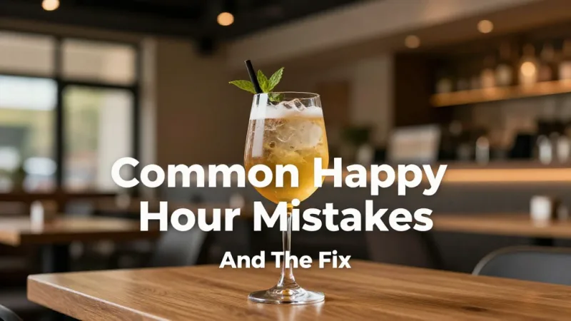 Common Happy Hour Mistakes (And the Fix) - Happy Hour Pricing Science: Discounts That Drive Profit, Not Loss — KwickOS