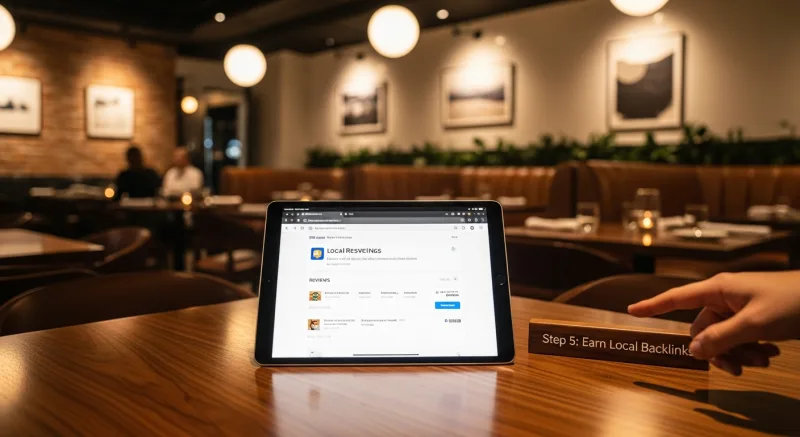 Step 5: Earn Local Backlinks - Local SEO for Restaurants: How to Rank in Google Maps — KwickOS