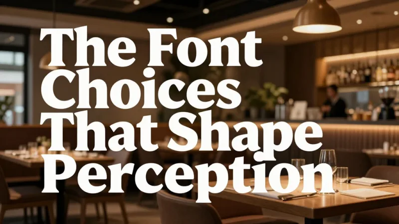 Typography: The Font Choices That Shape Perception - Menu Design & Typography: Fonts, Layout, and Colors That Sell — KwickOS