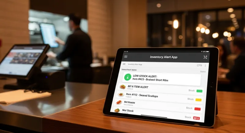 4. Inventory Alert App — Stop Finding Out About 86'd Items from Angry Customers - 12 Mobile Apps Every Restaurant Owner Needs in 2026 — KwickOS