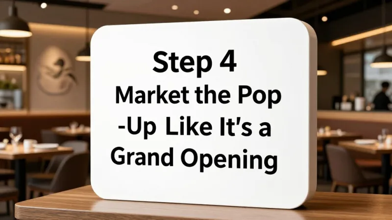 Step 4: Market the Pop-Up Like It's a Grand Opening - Pop-Up Restaurant Guide: Test Your Concept Before Signing a Lease — KwickOS