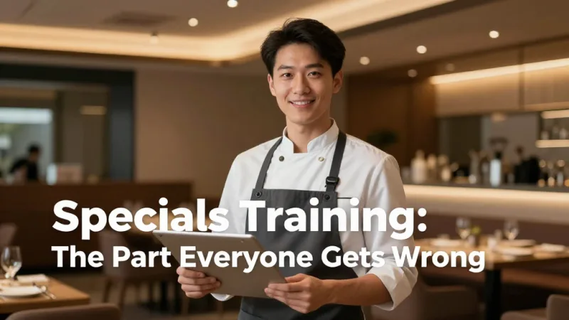 Specials Training: The Part Everyone Gets Wrong - Restaurant Pre-Shift Meetings: The 10-Minute Framework That Works — KwickOS