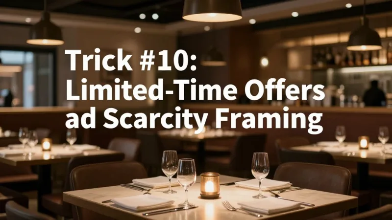 Trick #10: Limited-Time Offers and Scarcity Framing - Menu Pricing Psychology: 11 Tricks That Boost Revenue — KwickOS