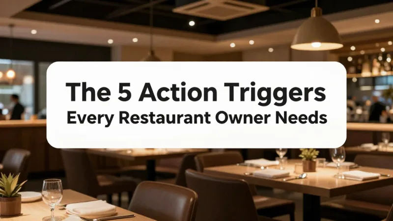 The 5 Action Triggers Every Restaurant Owner Needs - Restaurant Prime Cost Control: Calculate, Track, and Fix Your Biggest Expense — KwickOS