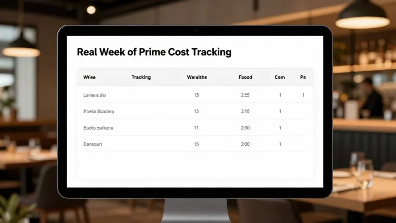 A Real Week of Prime Cost Tracking - Restaurant Prime Cost Control: Calculate, Track, and Fix Your Biggest Expense — KwickOS
