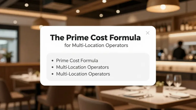 The Prime Cost Formula for Multi-Location Operators - Restaurant Prime Cost Control: Calculate, Track, and Fix Your Biggest Expense — KwickOS