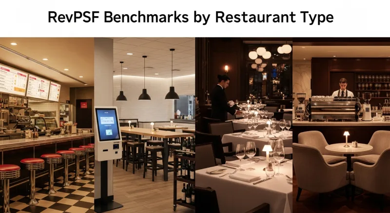 RevPSF Benchmarks by Restaurant Type - Revenue Per Square Foot: The Metric That Predicts Restaurant Success — KwickOS
