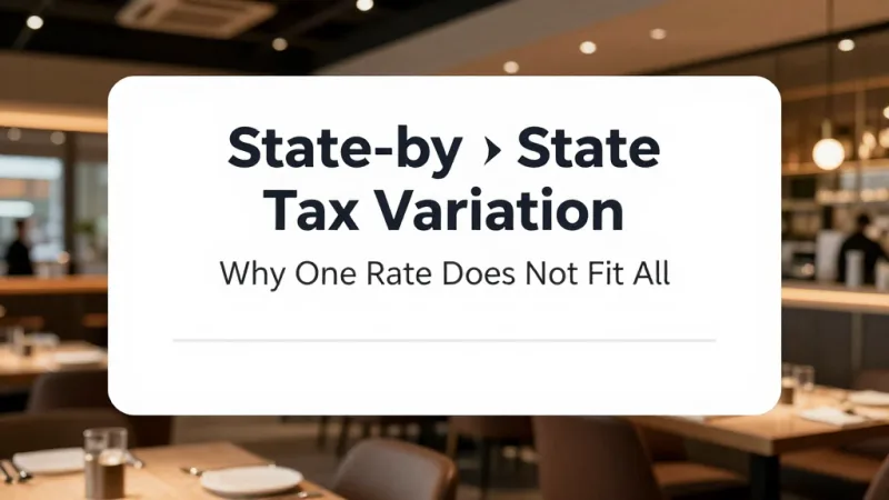 State-by-State Tax Variation: Why One Rate Does Not Fit All - Restaurant Sales Tax: Food, Drinks, and Delivery Tax Rules — KwickOS