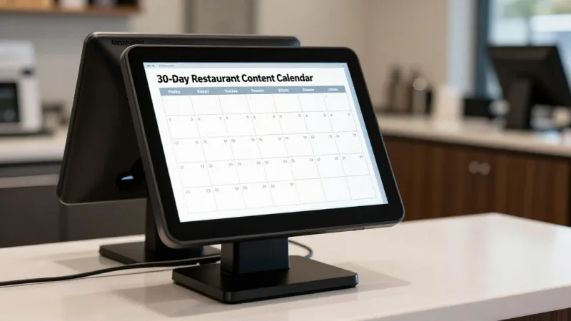 The 30-Day Restaurant Content Calendar - Restaurant Social Media: 30-Day Content Calendar with Templates — KwickOS