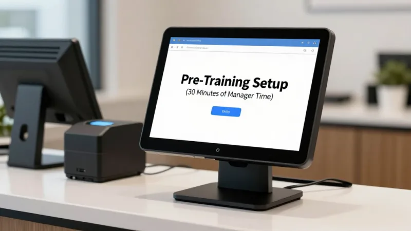 Pre-Training Setup (30 Minutes of Manager Time) - Train New Restaurant Staff in 2 Hours: A POS Onboarding Guide &mdash; KwickOS