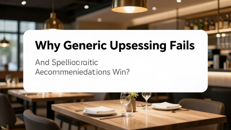Why Generic Upselling Fails (And Specific Recommendations Win) - Server Upselling Training: 5 Phrases That Add $5 Per Check — KwickOS