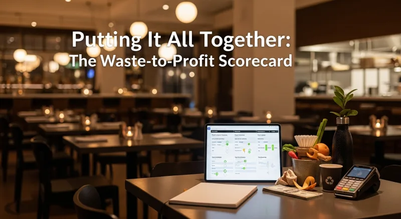Putting It All Together: The Waste-to-Profit Scorecard - Turn Restaurant Food Waste into Revenue: 7 Strategies That Work — KwickOS