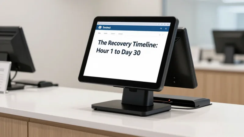 The Recovery Timeline: Hour 1 to Day 30 - Crisis Management: Your Restaurant's 1-Page Emergency Playbook — KwickOS