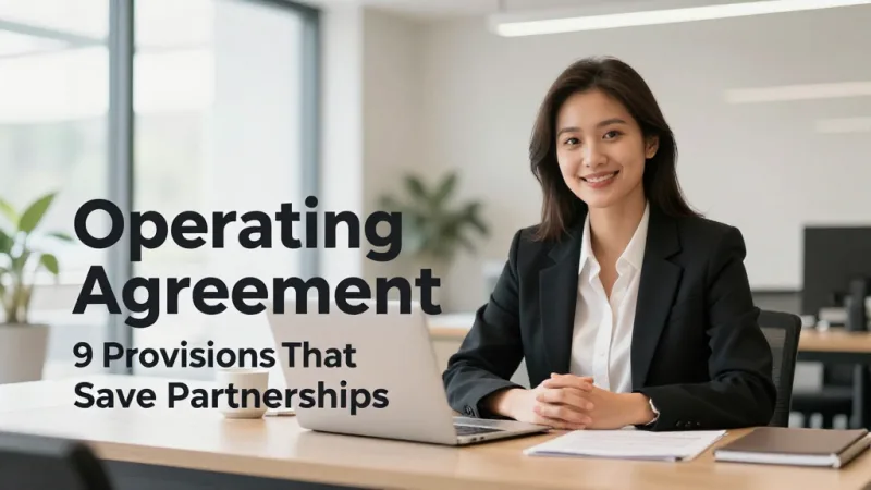 The Operating Agreement: 9 Provisions That Save Partnerships - Business Partnership Structures: Legal Frameworks That Prevent Disaster — KwickOS