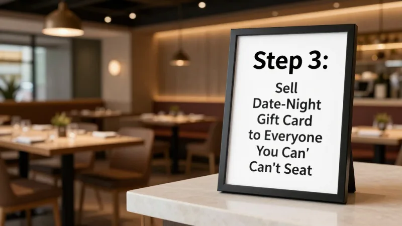 Step 3: Sell Date-Night Gift Cards to Everyone You Can't Seat - Valentine's Day Restaurant Strategy: Maximize the Biggest Date Night — KwickOS