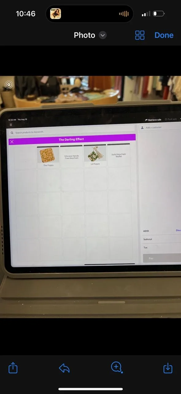 KwickOS installed at a customer restaurant — front counter POS